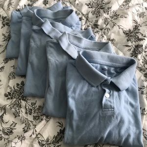 Bundle of 5 boys baby blue polos